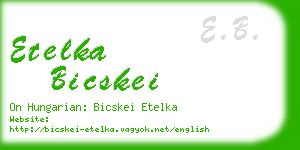 etelka bicskei business card